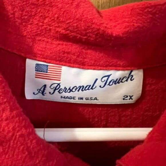 🐻Size 2X - A Personal Touch - Vintage Red Half-Sleeve Long Tunic - Picture 2 of 6